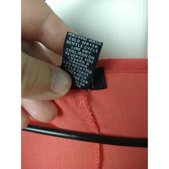 Justify Pink V Tassel Long Sleeve Semi Sheer Blouse. Size 1X - Picture 9 of 11